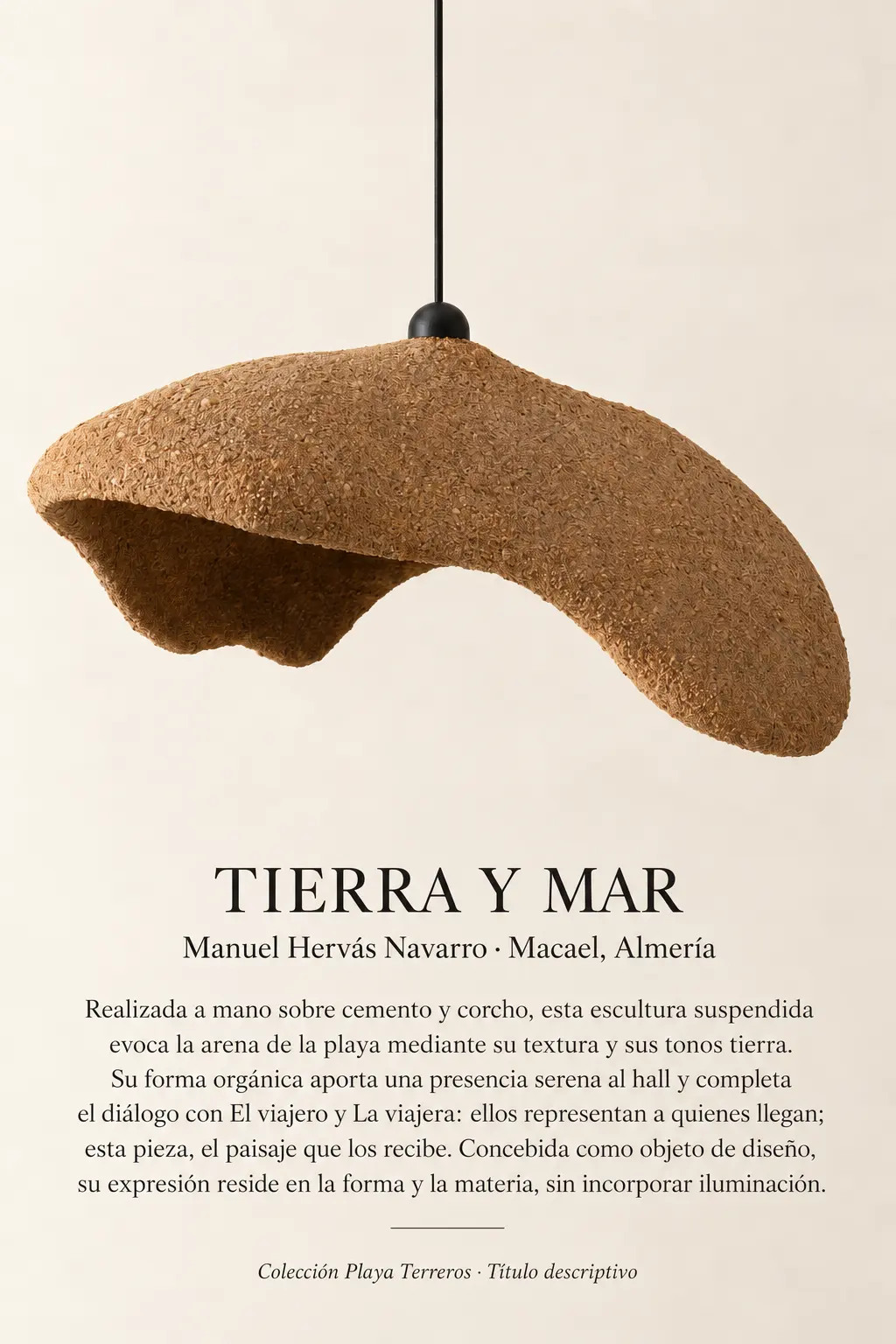 Print of Land and sea, a suspended sculpture by Manuel Hervás